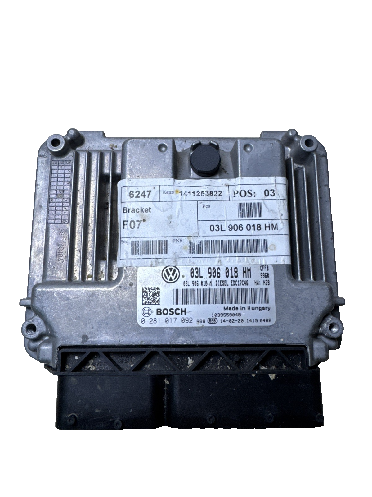 SEAT ALHAMBRA 7N S 10-14 ENGINE CONTROL UNIT (ECU) 03L906018HM