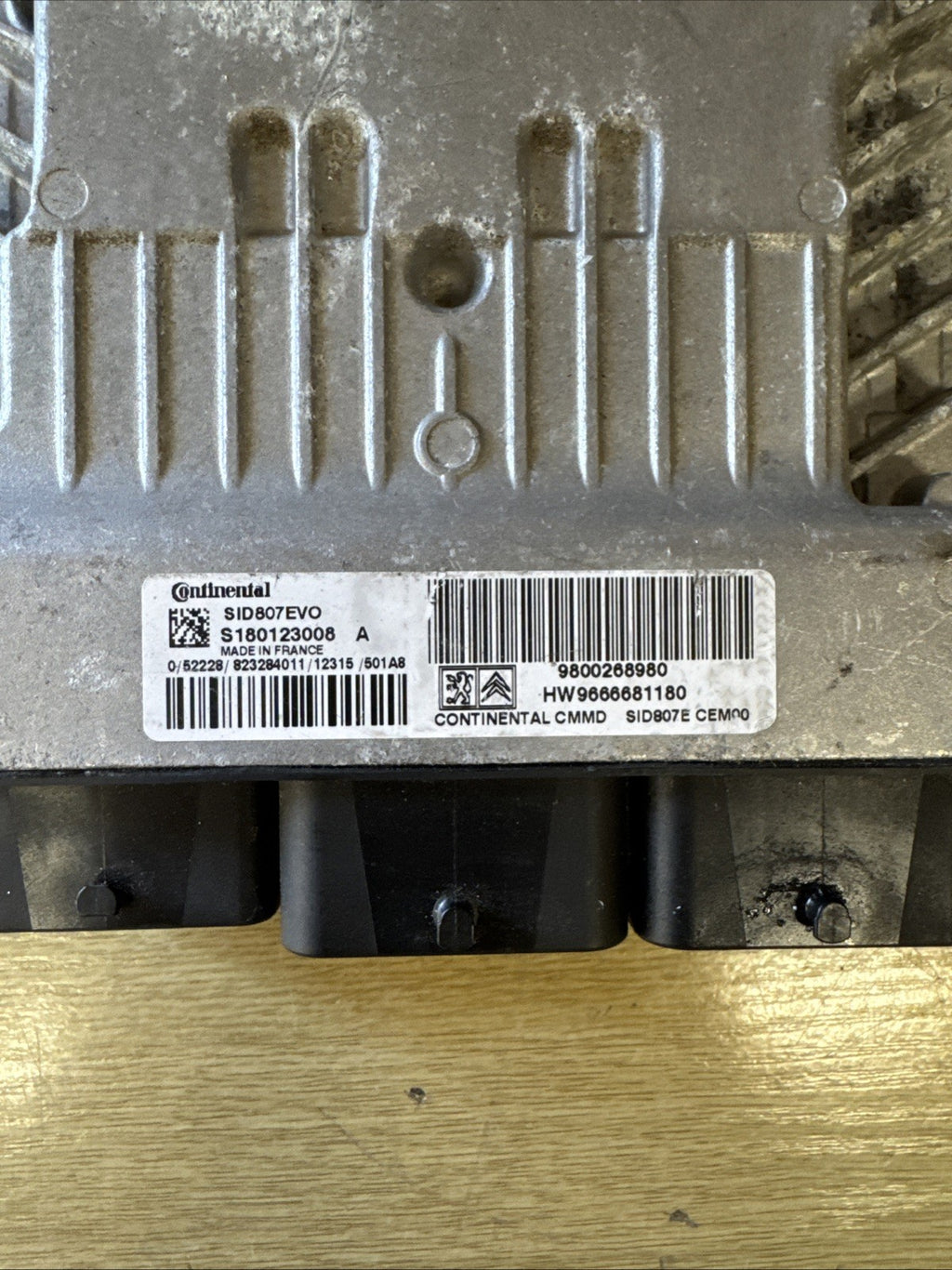 2012 PEUGEOT 3008 1.6 ENGINE CONTROL UNIT ECU 9666681180