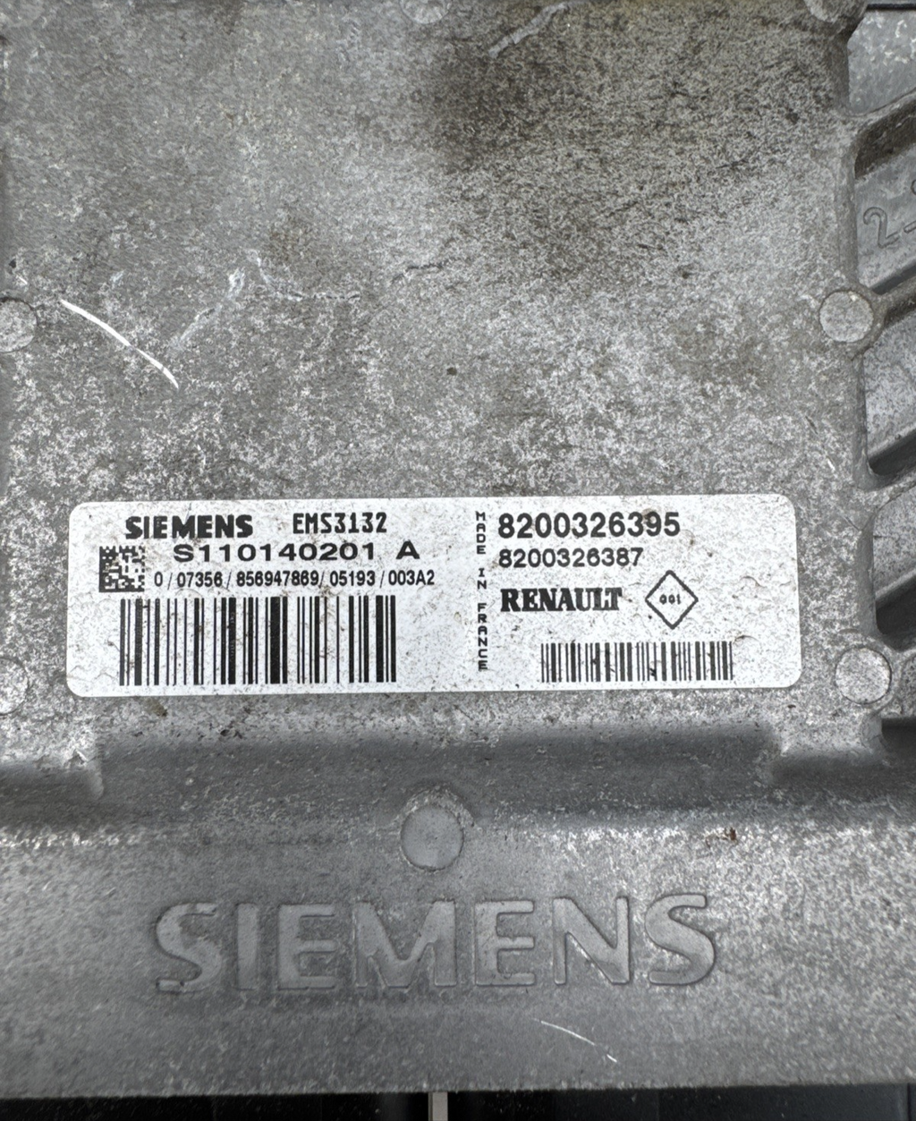 2008 RENAULT CLIO CAMPUS ENGINE ECU 1.2 PETROL D7F726 8200326395