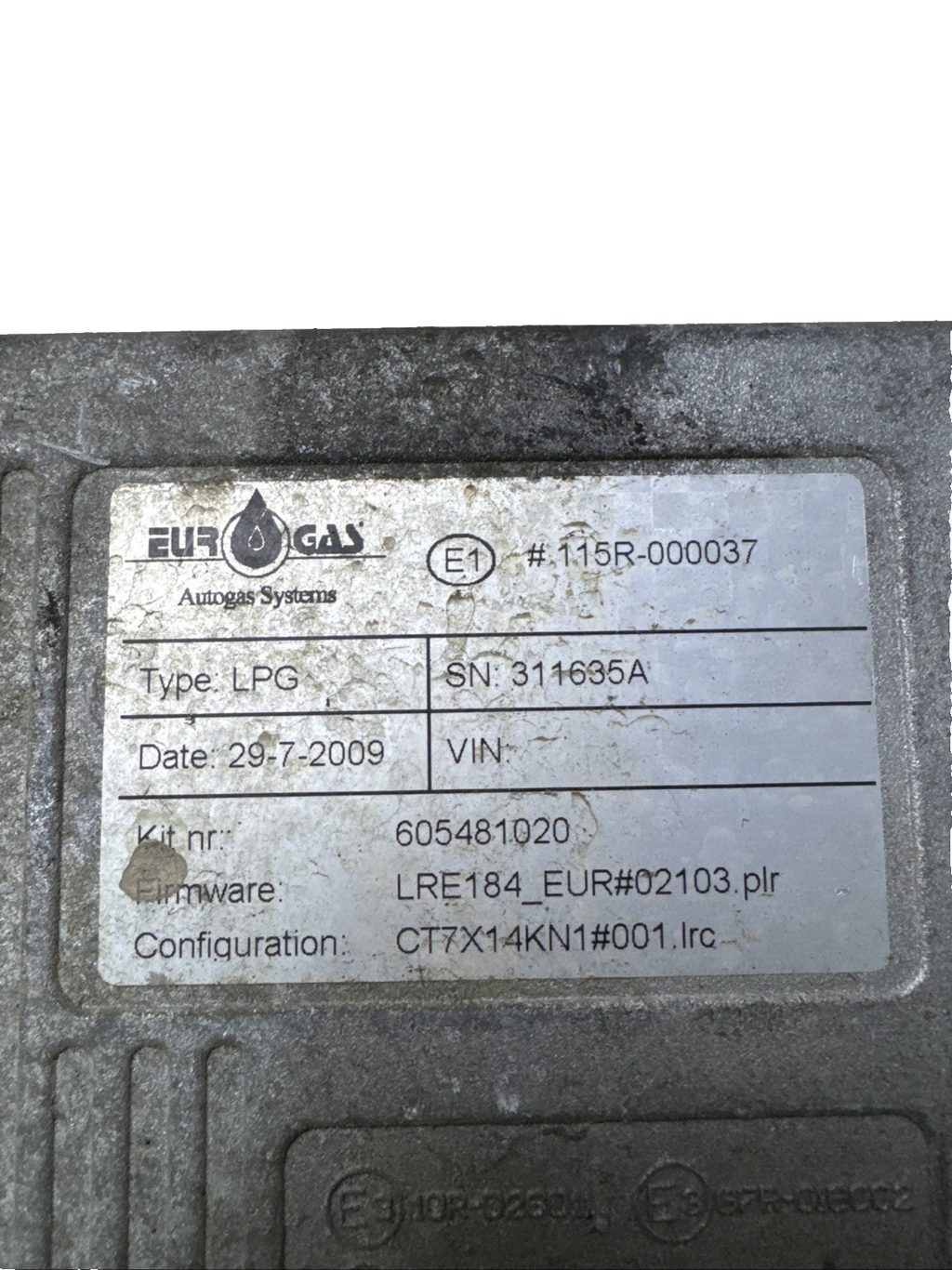 2009 LPG Autogas System Injection ECU Module 115R-000037 67R-016002