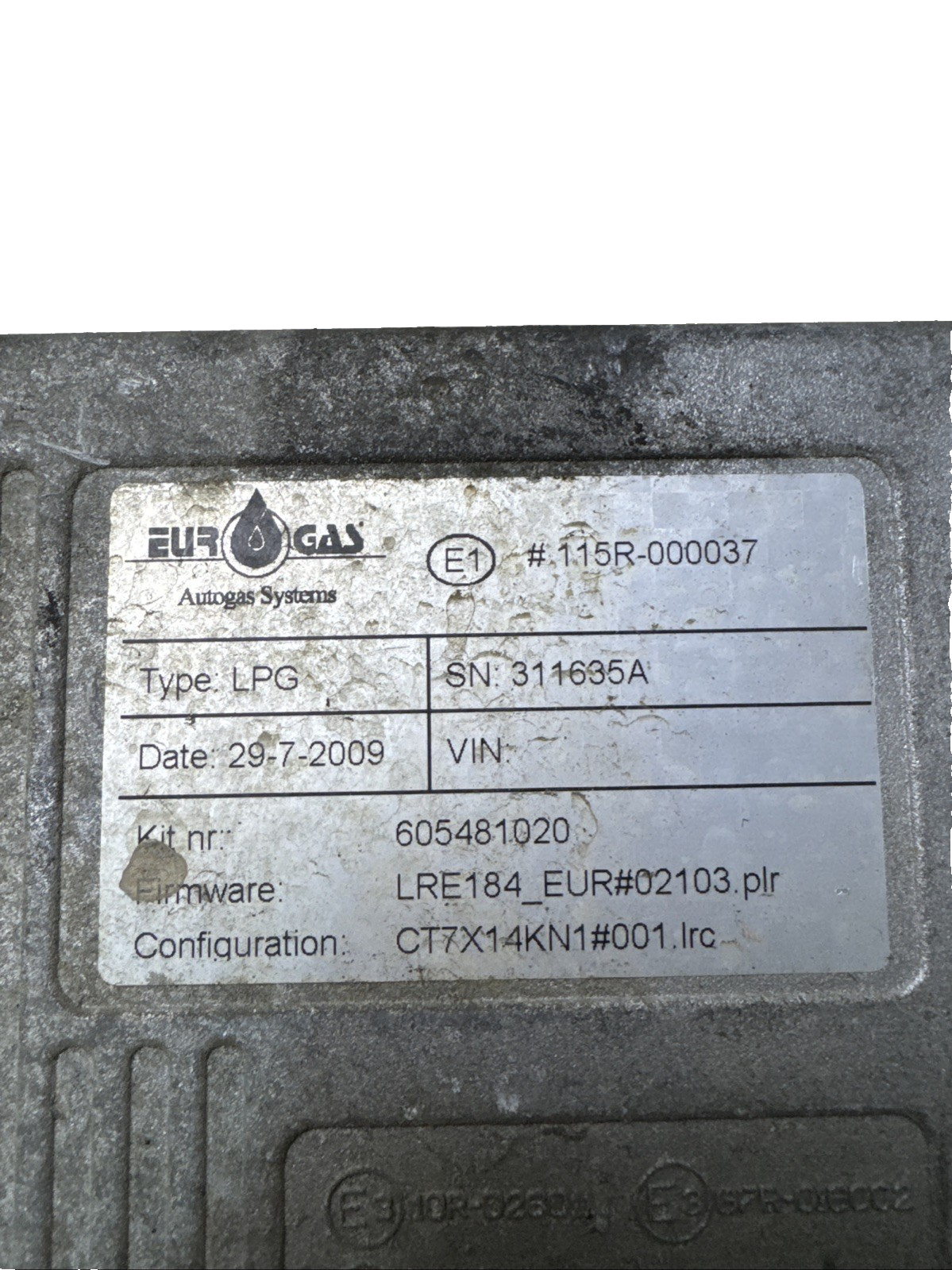 2009 LPG Autogas System Injection ECU Module 115R-000037 67R-016002