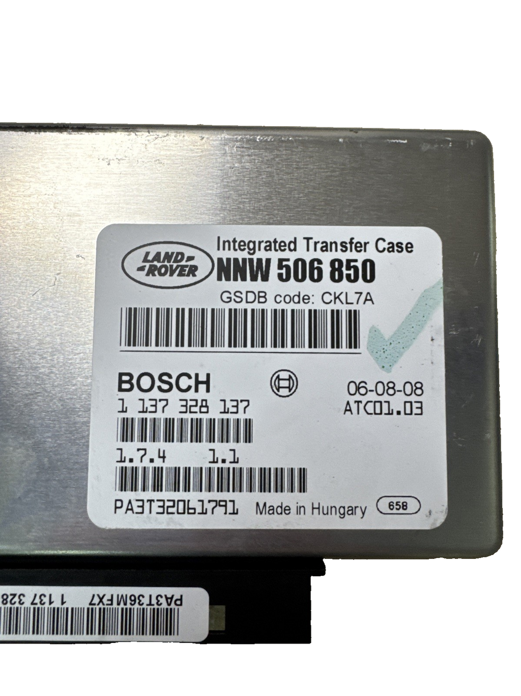 RANGE ROVER SPORT L320 MK1 TRANSFER CASE CONTROL MODULE UNIT NNW506850