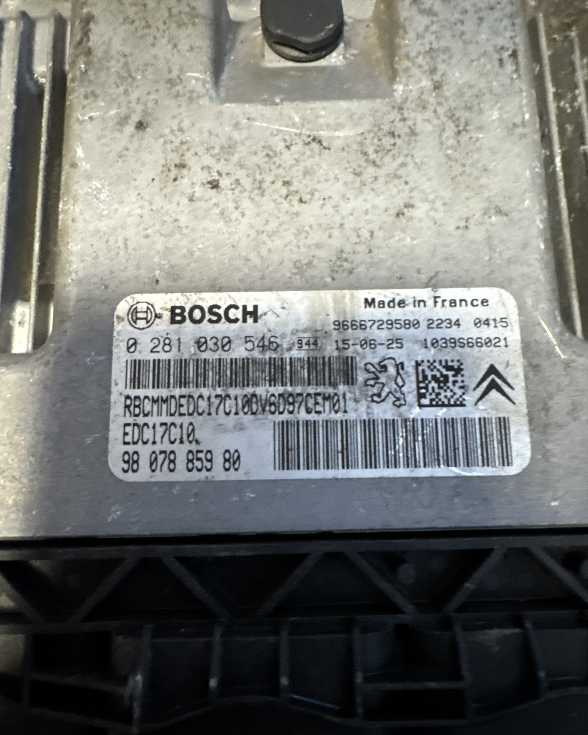 PEUGEOT PARTNER ECU 9807885980 1.6 HDI 2012