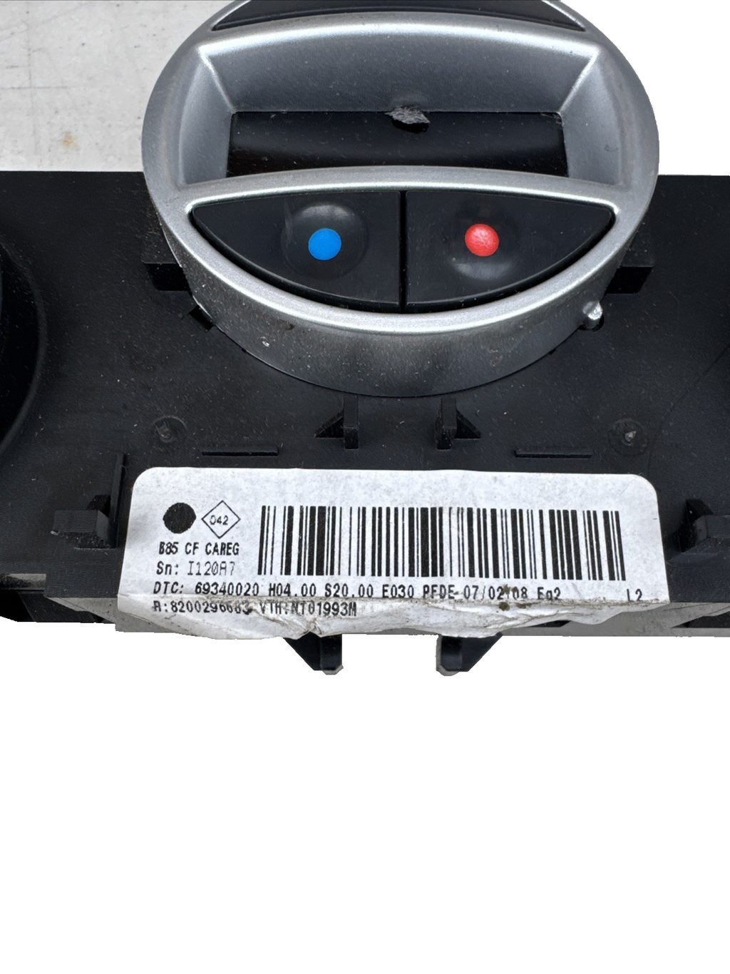 RENAULT CLIO MK3 HEATER CONTROL PANEL 8200296683 2010 REG
