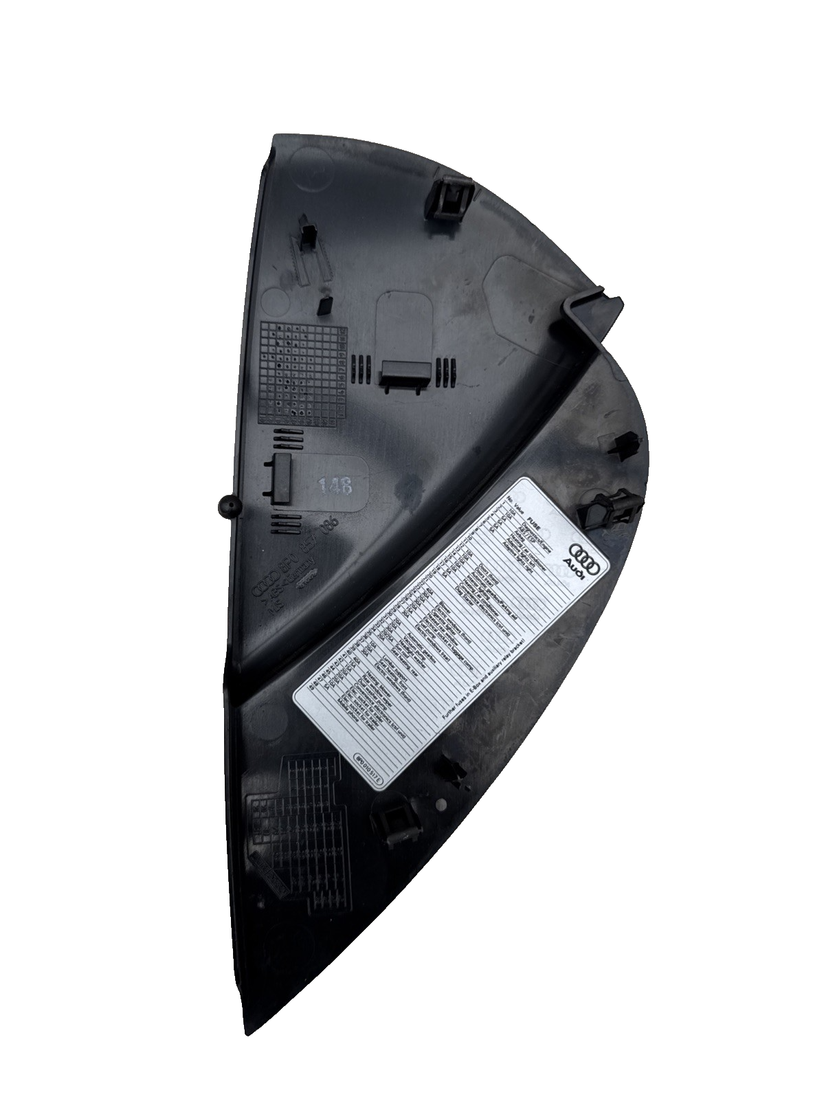 AUDI A3 2010 OFF SIDE DRIVER SIDE DASHBOARD END COVER CAP TRIM 8P0857086