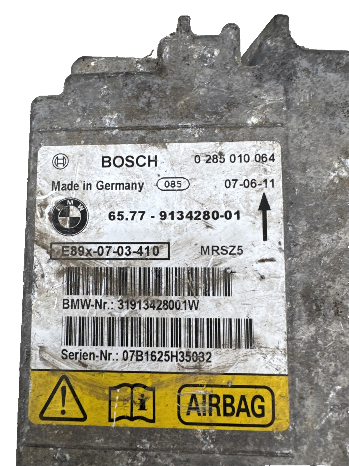 BMW 3 SERIES E90 2007 AIRBAG CONTROL MODULE 9134280   #1A