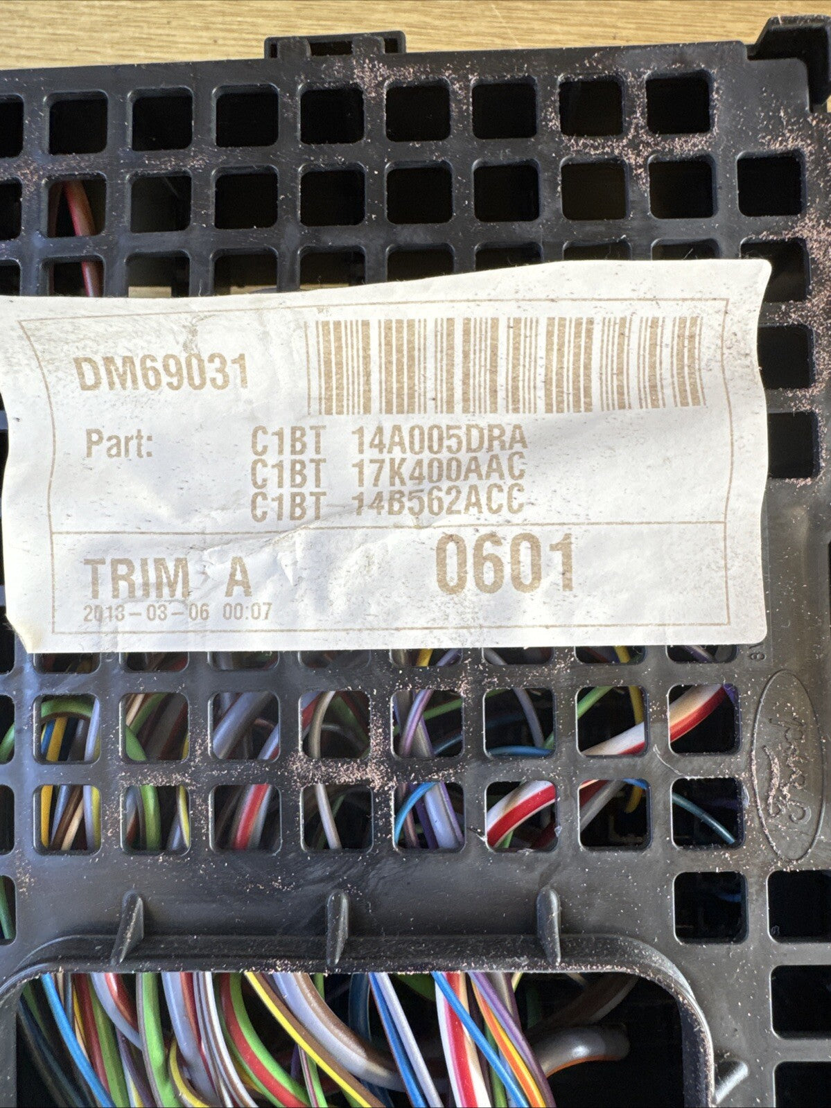 FORD FIESTA ZETEC FUSE BOX C1BT14A005DRA 2013