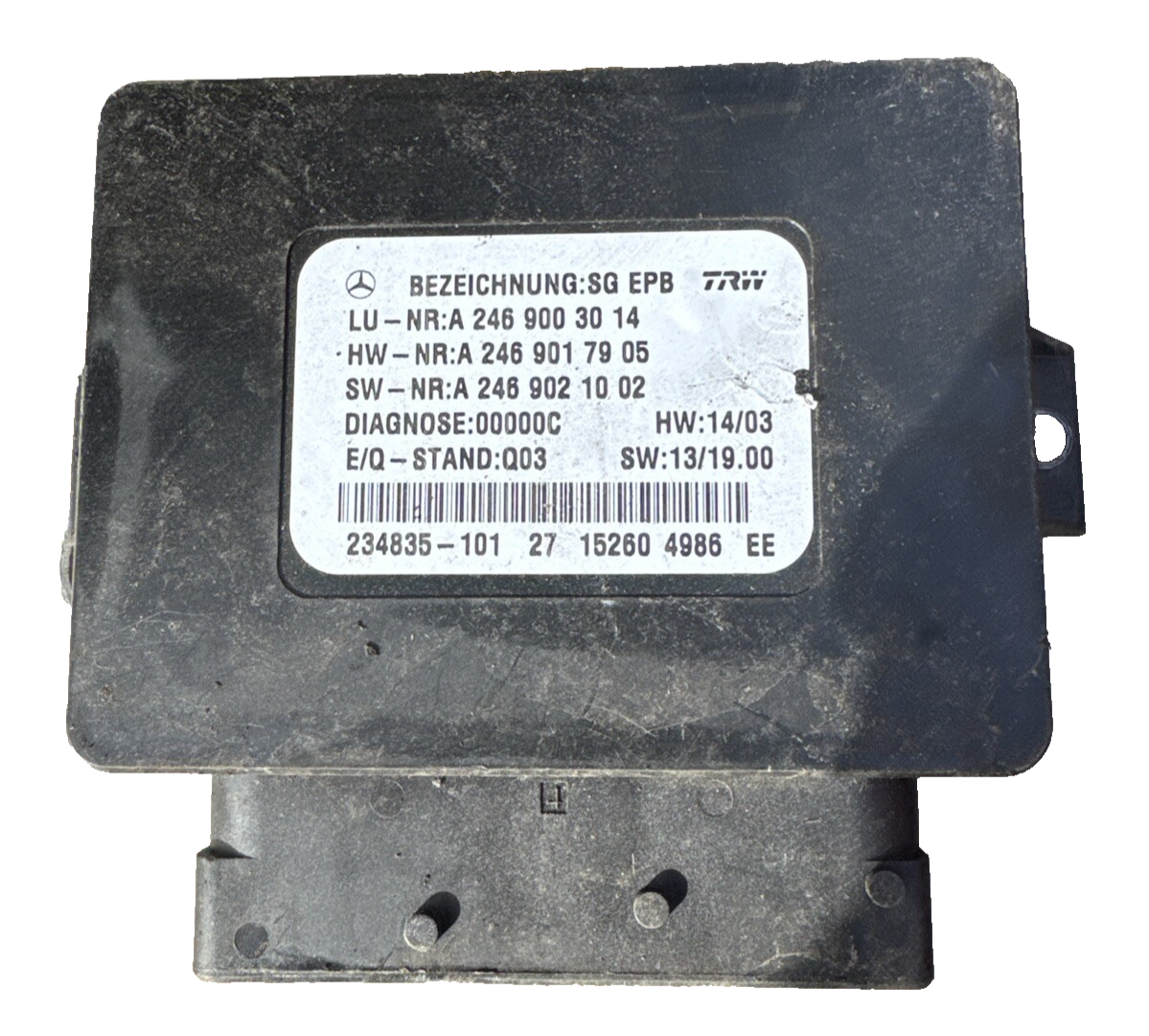 MERCEDES A CLASS PARKING BRAKE CONTROL MODULE ECU A2469003014 W176 2012 - 2018