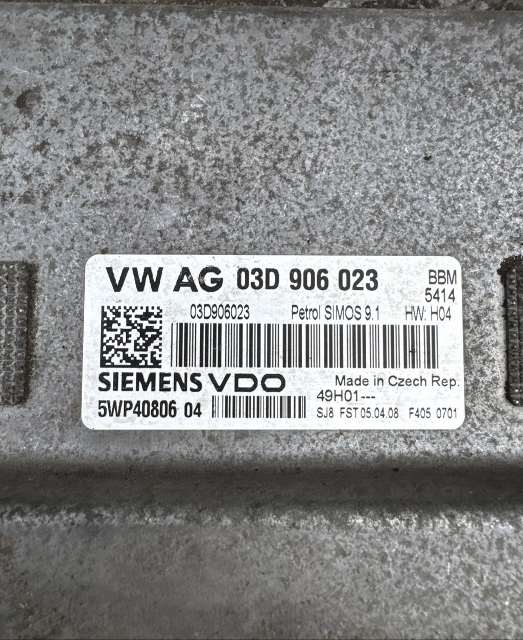 2008 9N VW POLO 1.2 BBM ECU ENGINE CONTROL MODULE 03D906023 FITS FABIA FOX