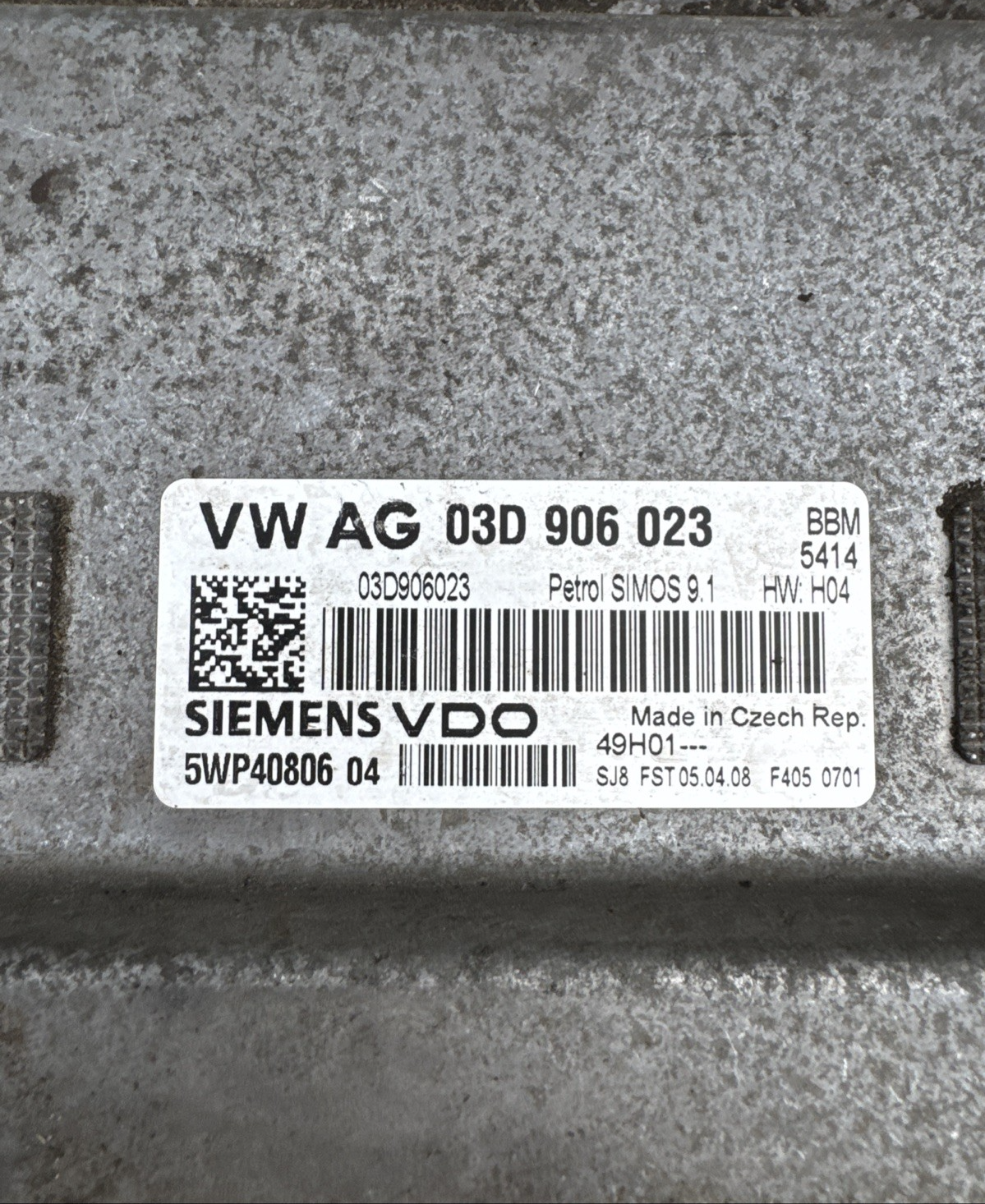 2008 9N VW POLO 1.2 BBM ECU ENGINE CONTROL MODULE 03D906023 FITS FABIA FOX