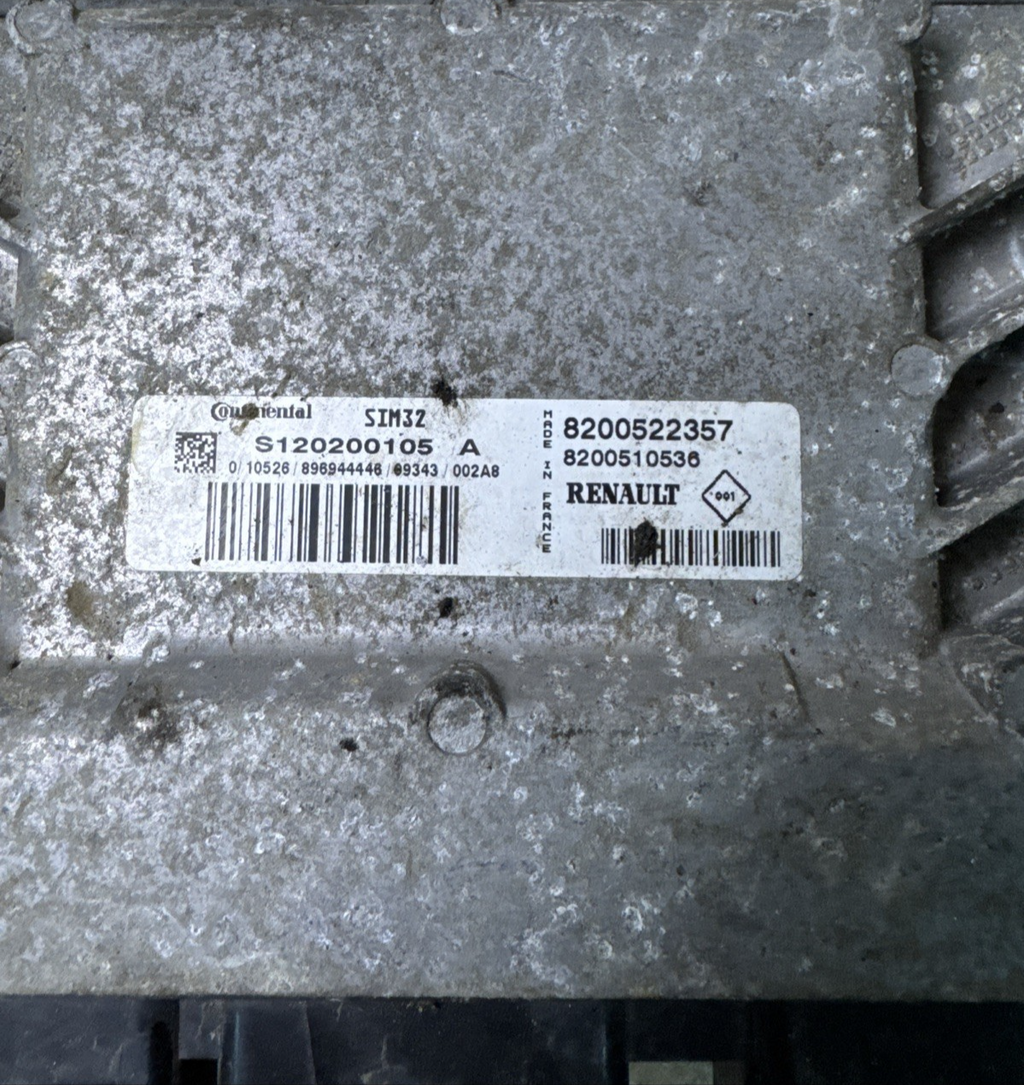 RENAULT CLIO MK3 1.2 PETROL ENGINE ECU 8200522357 S120200105A