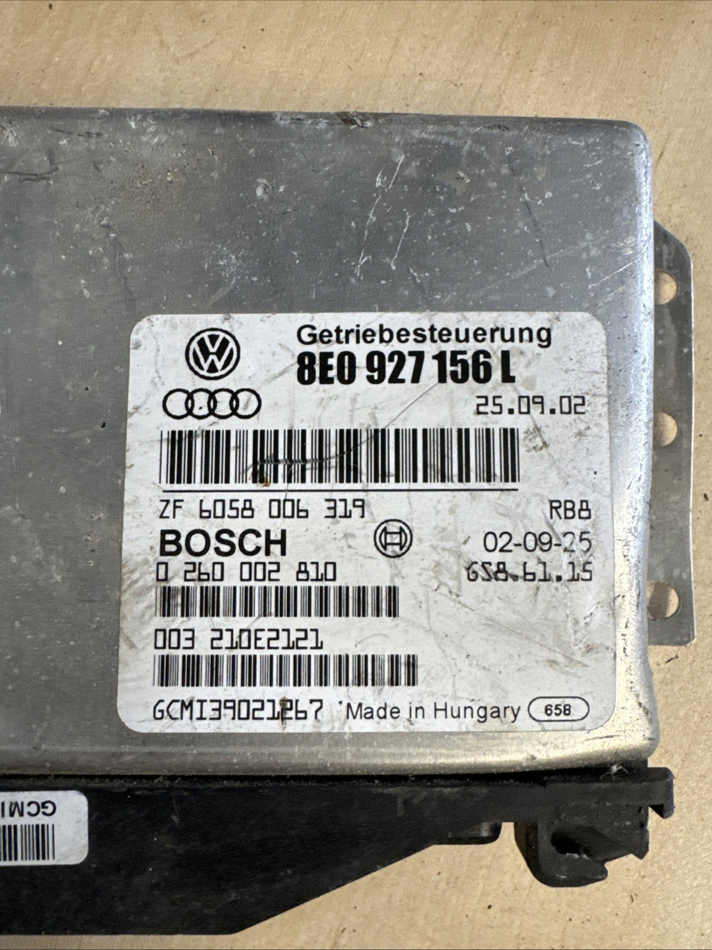 Audi A4 B6 Auto Gearbox ECU 8E0 927 156 L 8E0927156L 0 260 002 810 0260002810