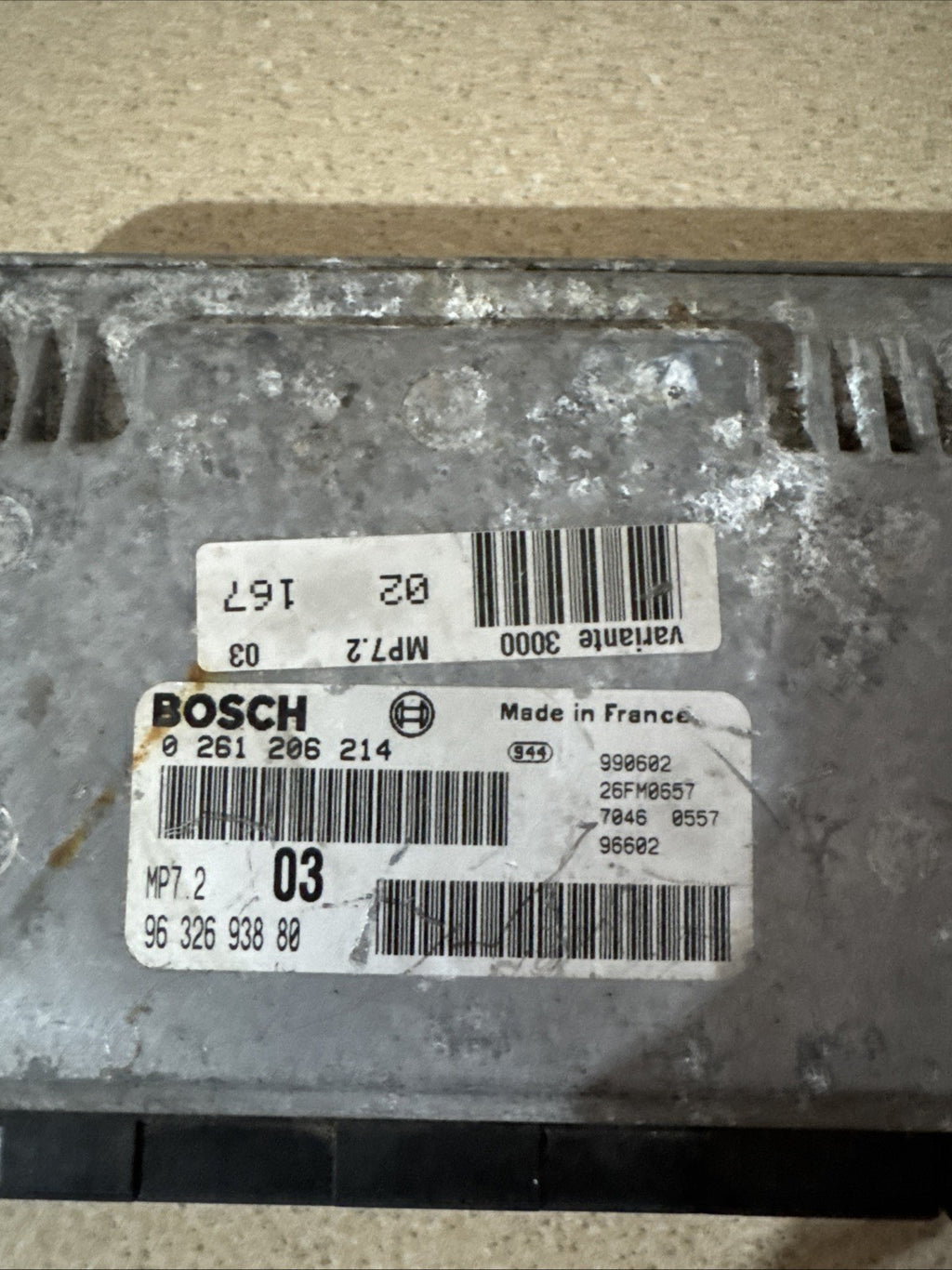 CITROËN XSARA Break N2 9632693880 0261206214 Engine Control Unit 2001 22657052