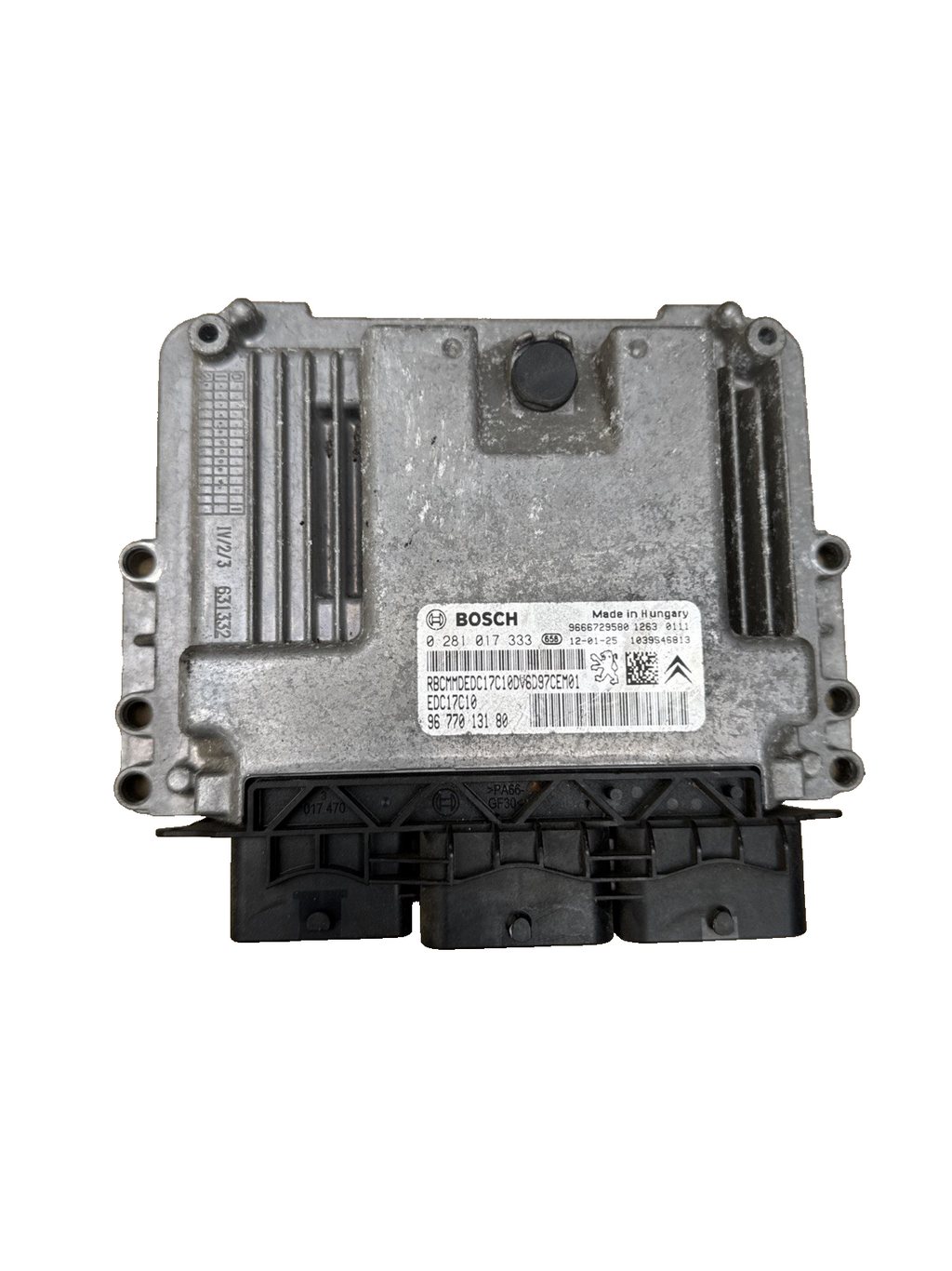 0281017333 Citroen Peugeot 207 1.6 HDi Diesel Engine Control Unit ECU 9677013180