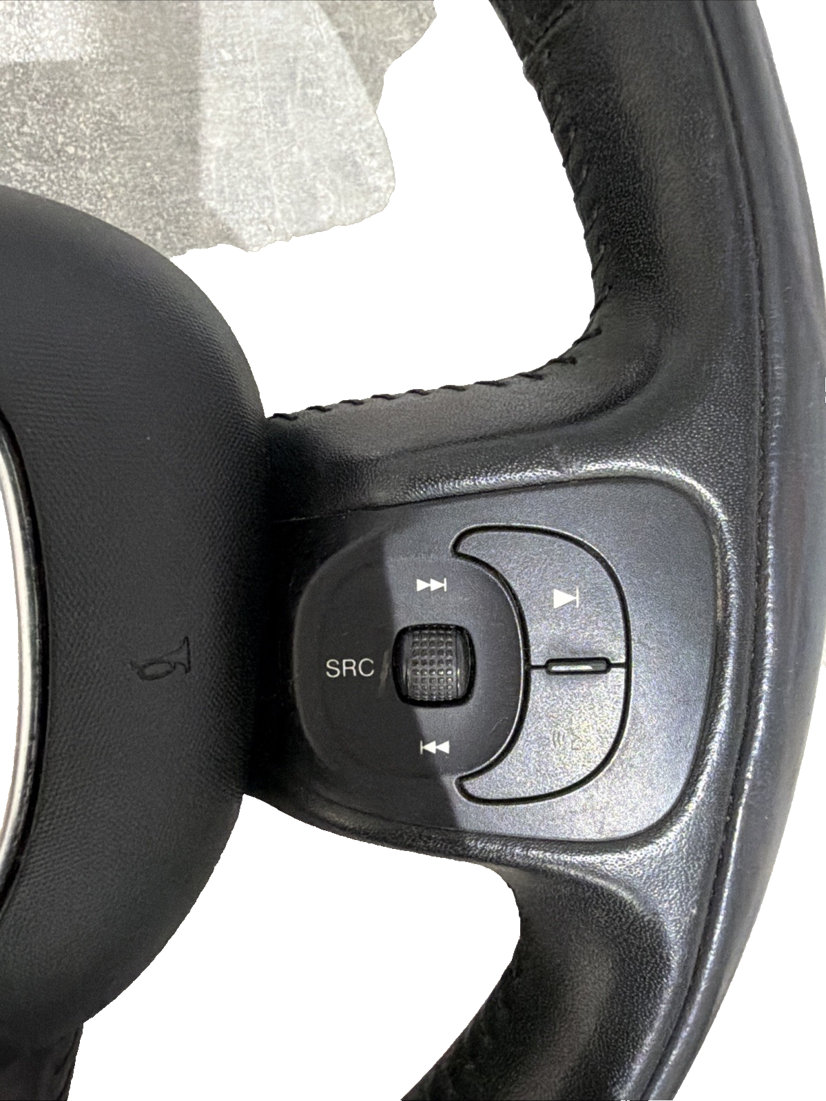 Fiat 500 Leather Steering Wheel w/ Autoliv Airbag 07356766810 Multifunction