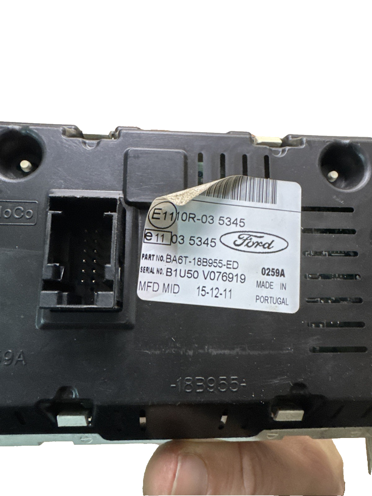 FORD FIESTA MK7 (2008-13) - Radio Multimedia SatNav Display Screen BA6T18B955ED