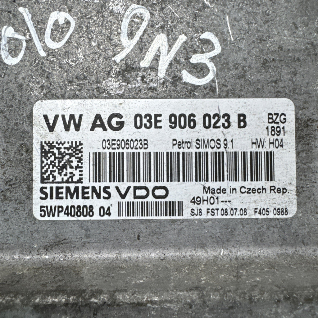 Volkswagen Polo Engine Control Unit ECU 1.2 12V Petrol 2007 9N3 OEM 03E906023B