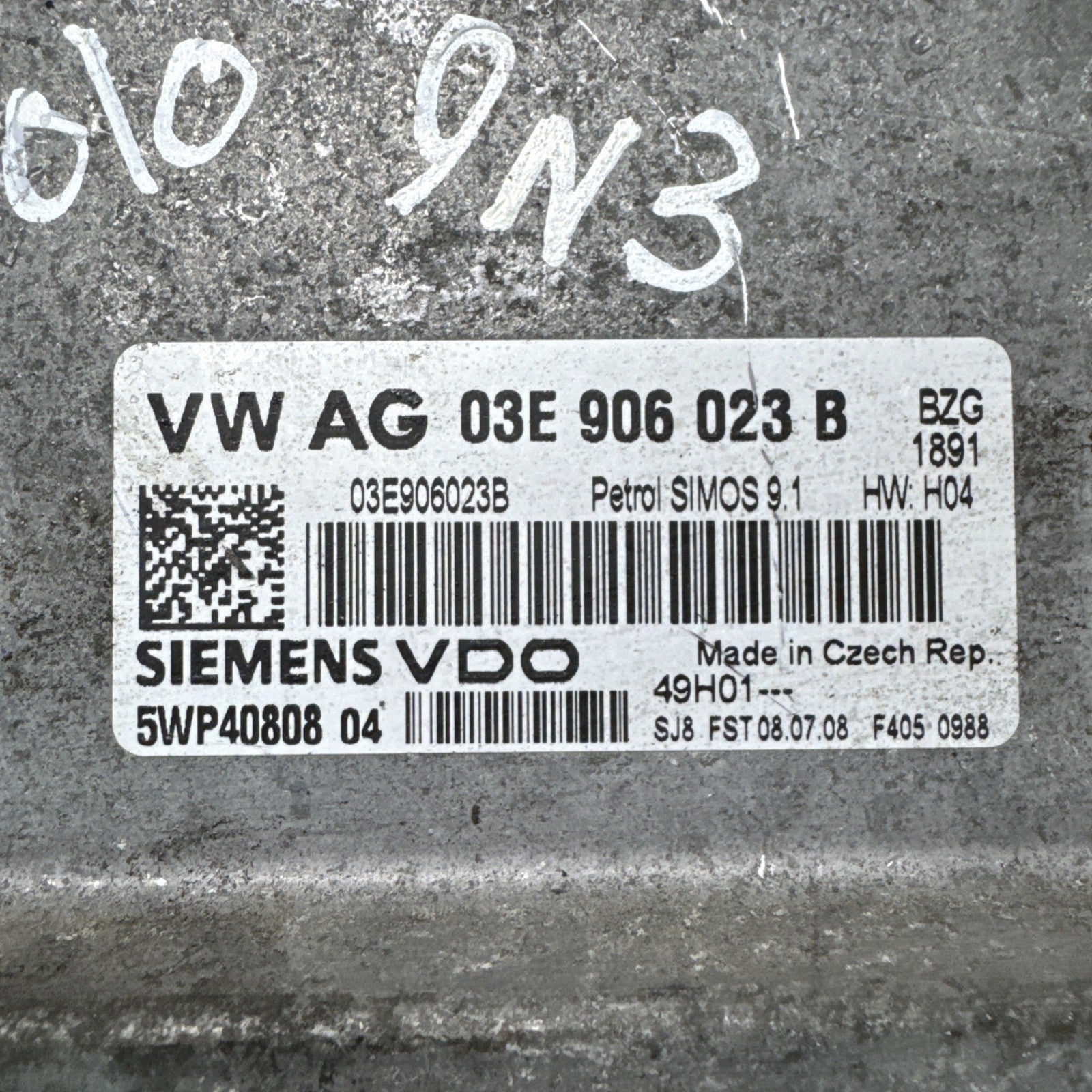 Volkswagen Polo Engine Control Unit ECU 1.2 12V Petrol 2007 9N3 OEM 03E906023B