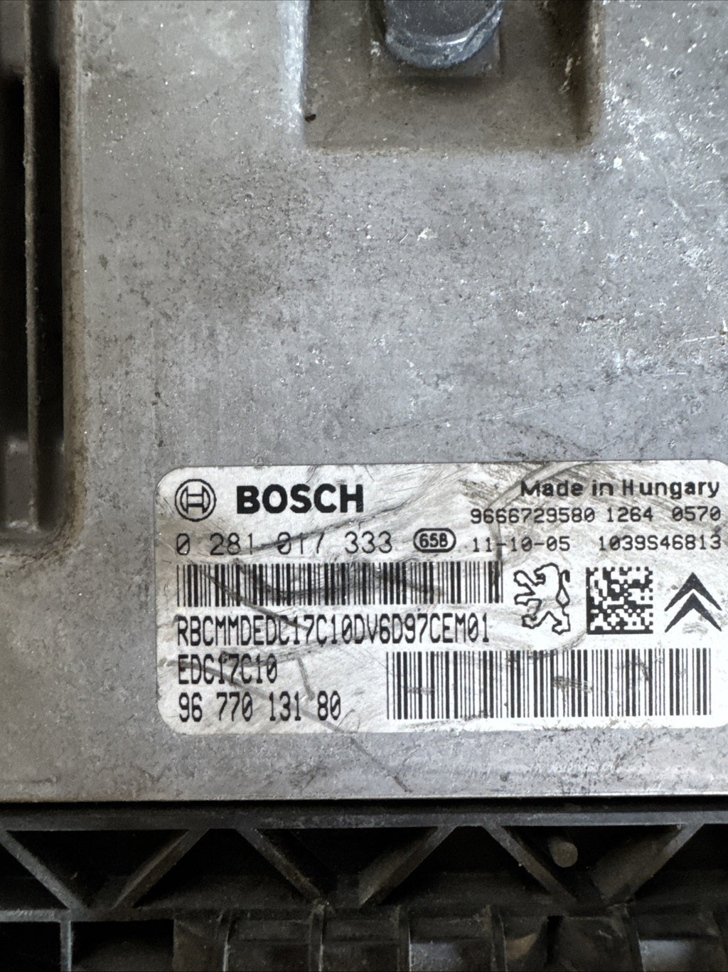 PEUGEOT 207 1.6 DIESEL 9HP COMPLETE ECU 0281017333 9666952080