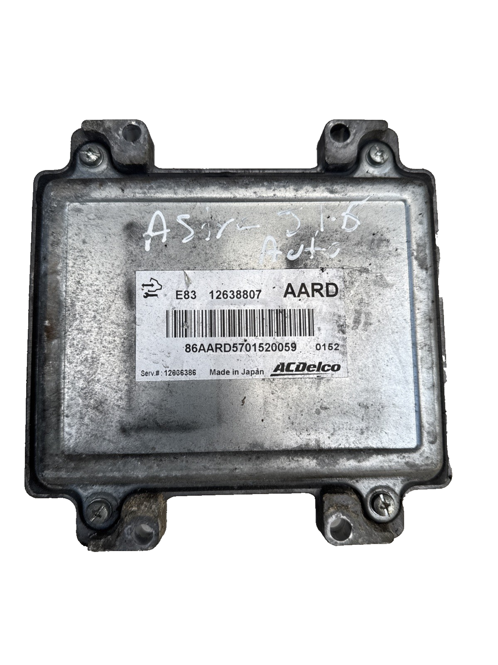 VAUXHALL ASTRA J 1.6 PETROL A16XER ENGINE CONTROL UNIT ECU 12638807