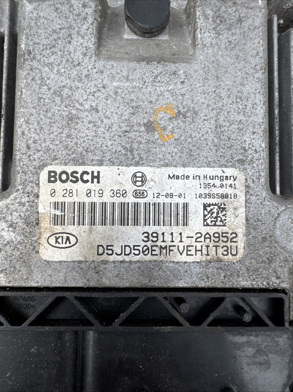KIA CEED ENGINE CONTROL MODULE ECU 1.6 DIESEL 391112A952 MK2 CD 2012 - 2017