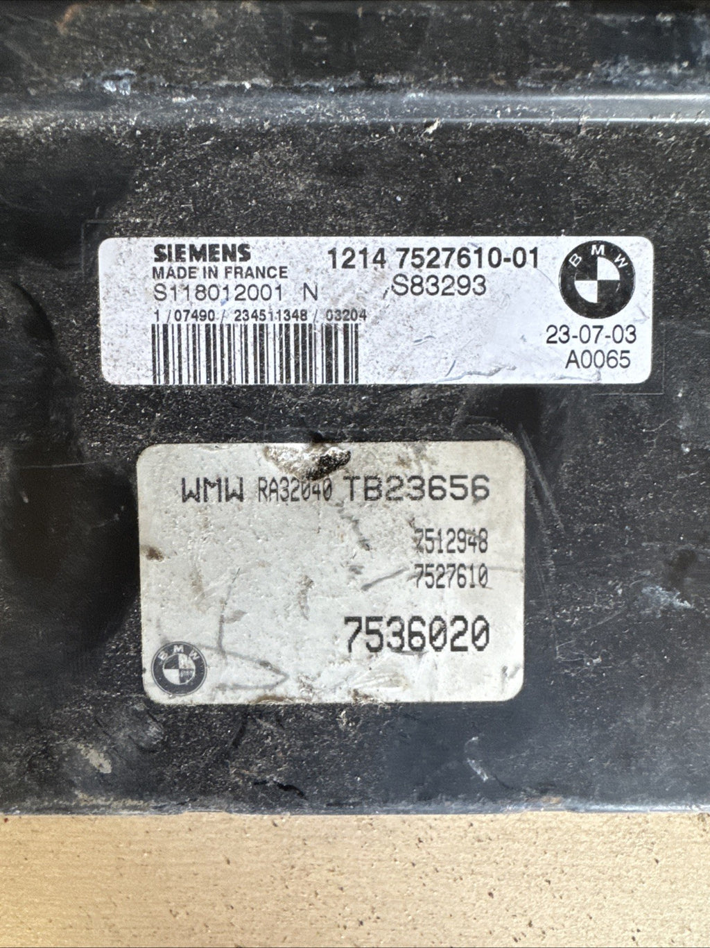 BMW MINI One R50 2004 DME Control Unit W10 Genuine Used - 7536020