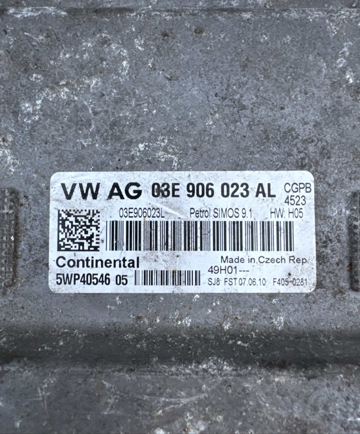 Volkswagen Polo Engine Control Module Unit ECU 1.2Petrol 2010 6R OEM 03E906023AL