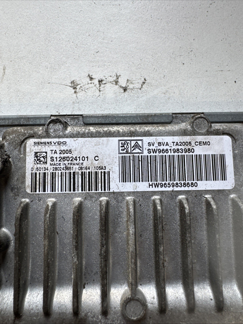 2001-2009 PEUGEOT 307 (MK1) ENGINE CONTROL UNIT 1.6L PETROL S126024101 C