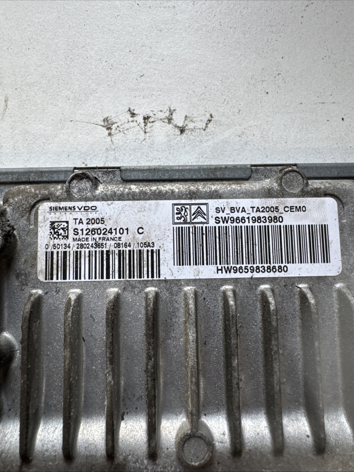 2001-2009 PEUGEOT 307 (MK1) ENGINE CONTROL UNIT 1.6L PETROL S126024101 C