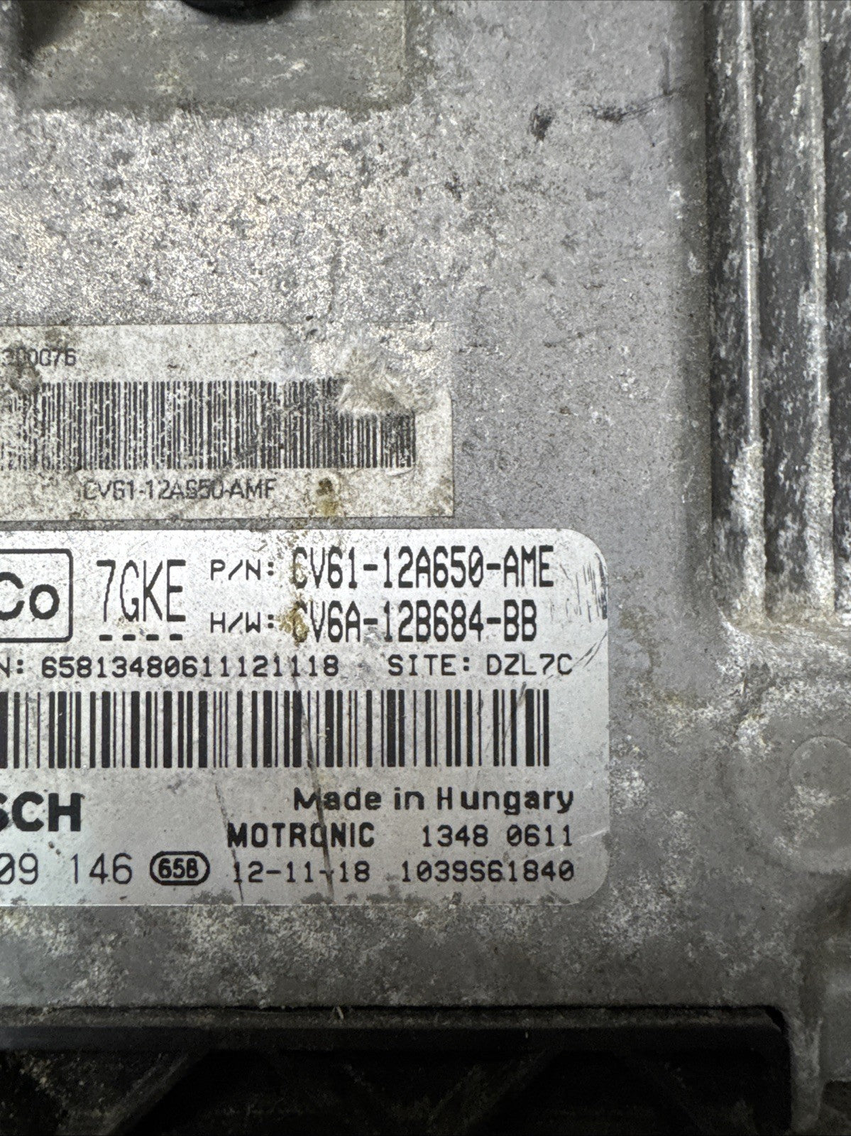 Ford Focus Mk3 Engine Control Module 1.0L Petrol CV6112A650AME 2011 12 13 14