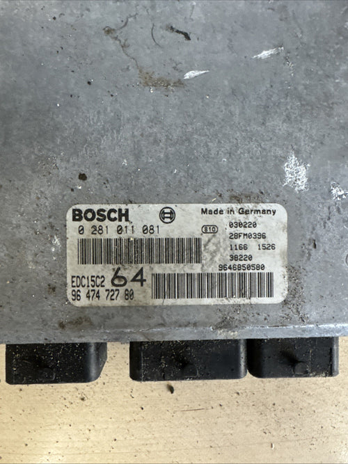 2005 PEUGEOT 307 2.0 HDI ENGINE ECU 0281011081 9647472780