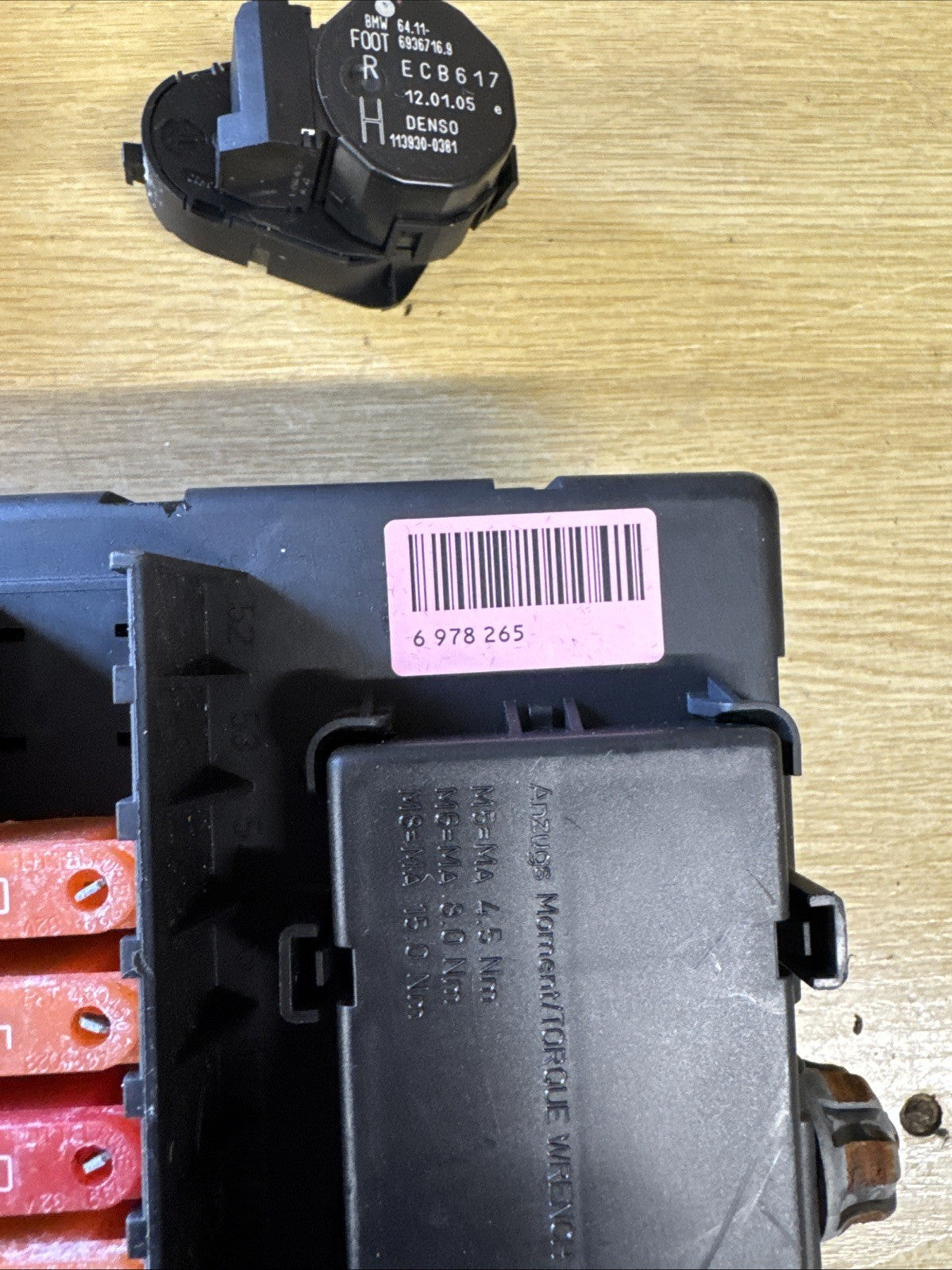BMW Z4 E85 E86 2003-2009 MAIN FUSE BOX BOARD 6978265 FUSE BOX MODULE