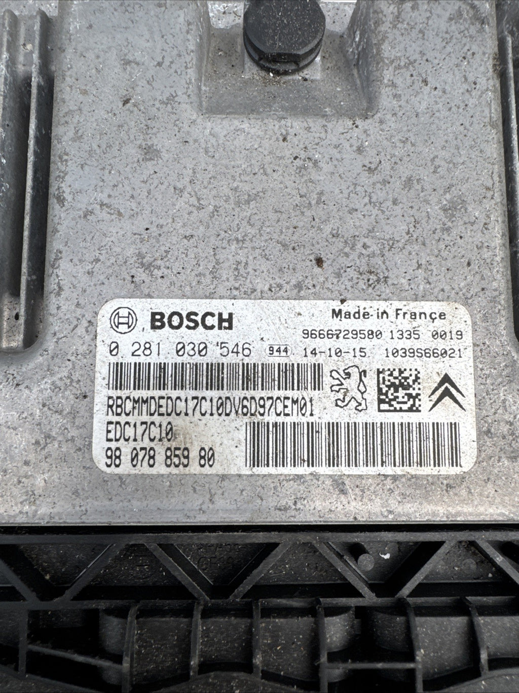 CITROEN DS3 MK1 FL 1.6 DIESEL 09-16 ENGINE CONTROL UNIT (ECU) 0281030546