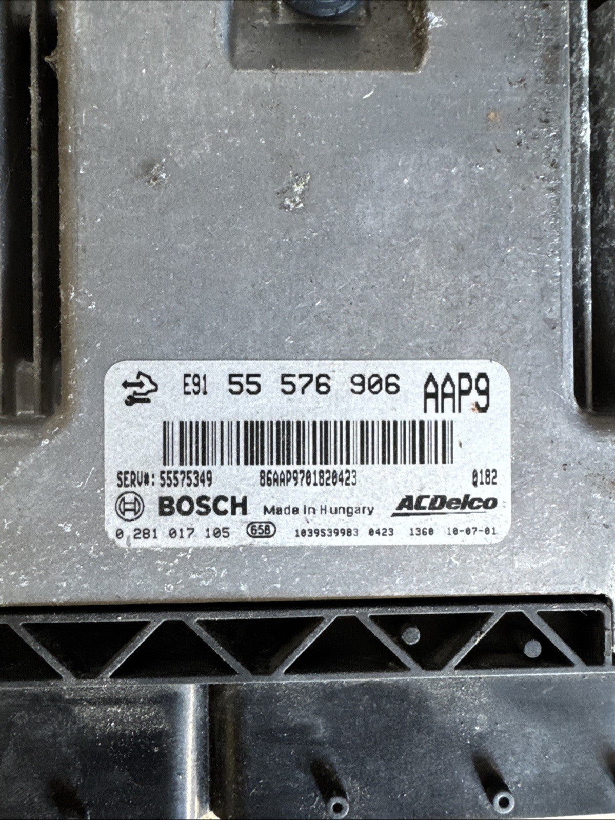 2010 VAUXHALL INSIGNIA 2.0 CDTi ENGINE CONTROL ECU 55576906 AAP9