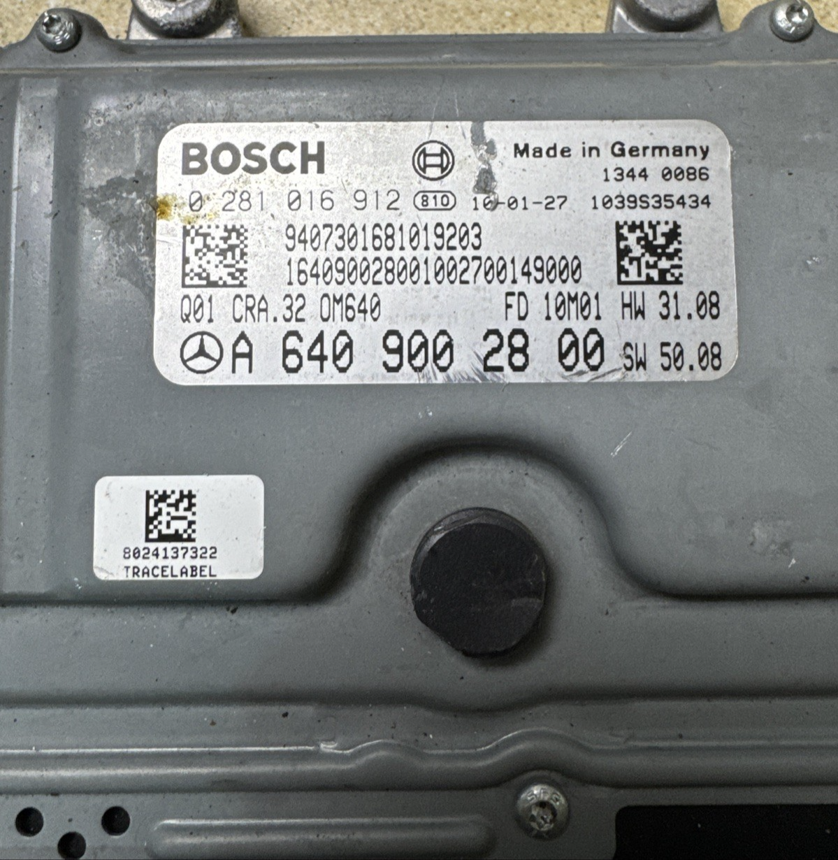 2010 MERCEDES BENZ B CLASS 2.0 PETROL ENGINE CONTROL UNIT ECU A6409002800 A392