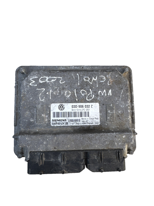 03D906032C VW Polo 1.2 Petrol Engine Control Module ECU 03D906032 C 5WP40124 07