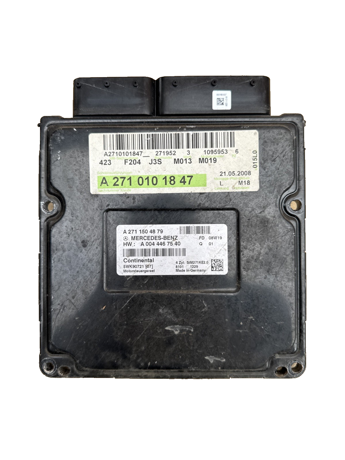 Mercedes C Class ECU Engine Control Unit 1.8L Petrol W204 2013 A2710101847