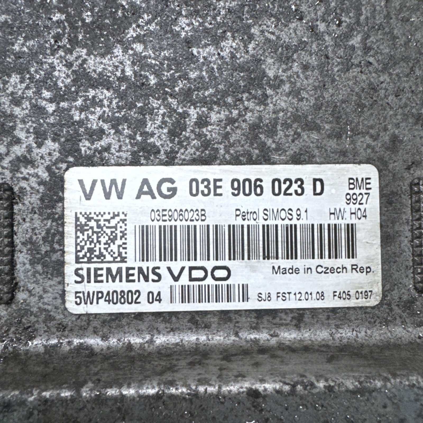 2007 SEAT IBIZA 1.2 Sport MK3 BXV 6L ENGINE CONTROL UNIT ECU 5WP4050 03E906023D