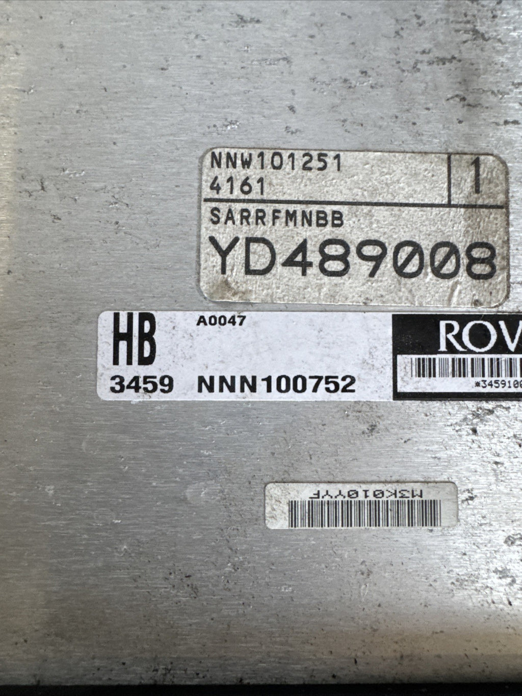 2004 ROVER 45 1.4 ENGINE CONTROL UNIT NNN100752 NNW004130