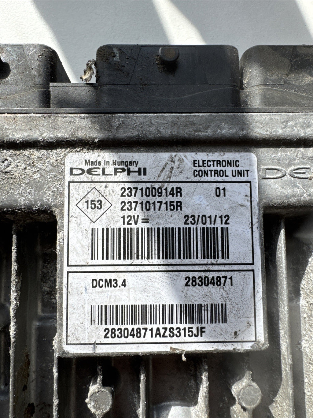 RENAULT MEGANE 3 ECU ENGINE 1.5 DCI DIESEL K9K834 DELPHI 237100914R 2008-2016