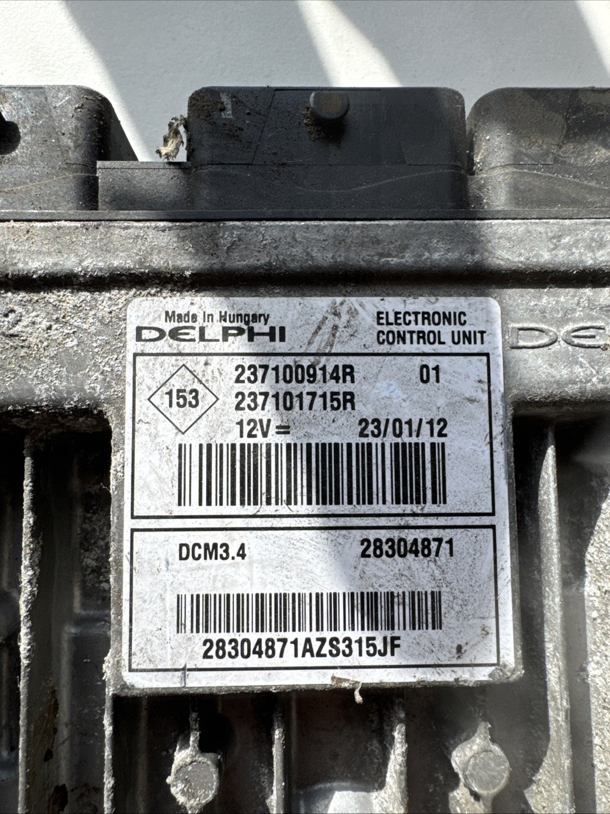 RENAULT MEGANE 3 ECU ENGINE 1.5 DCI DIESEL K9K834 DELPHI 237100914R 2008-2016