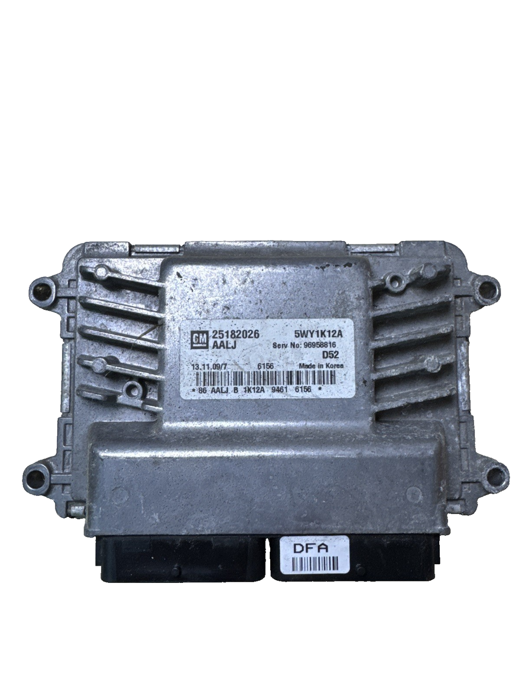CHEVROLET SPARK 2010 ENGINE CONTROL UNIT ECU 1.2 PETROL 25182026 2010-2015