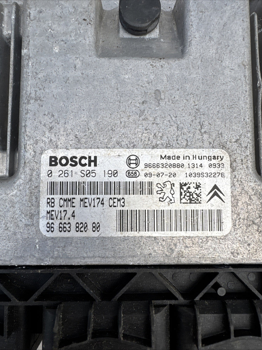 2010 PEUGEOT 207 1.4 SPORT ENGINE ECU TESTED 9666382080 9666320880 0261S05190