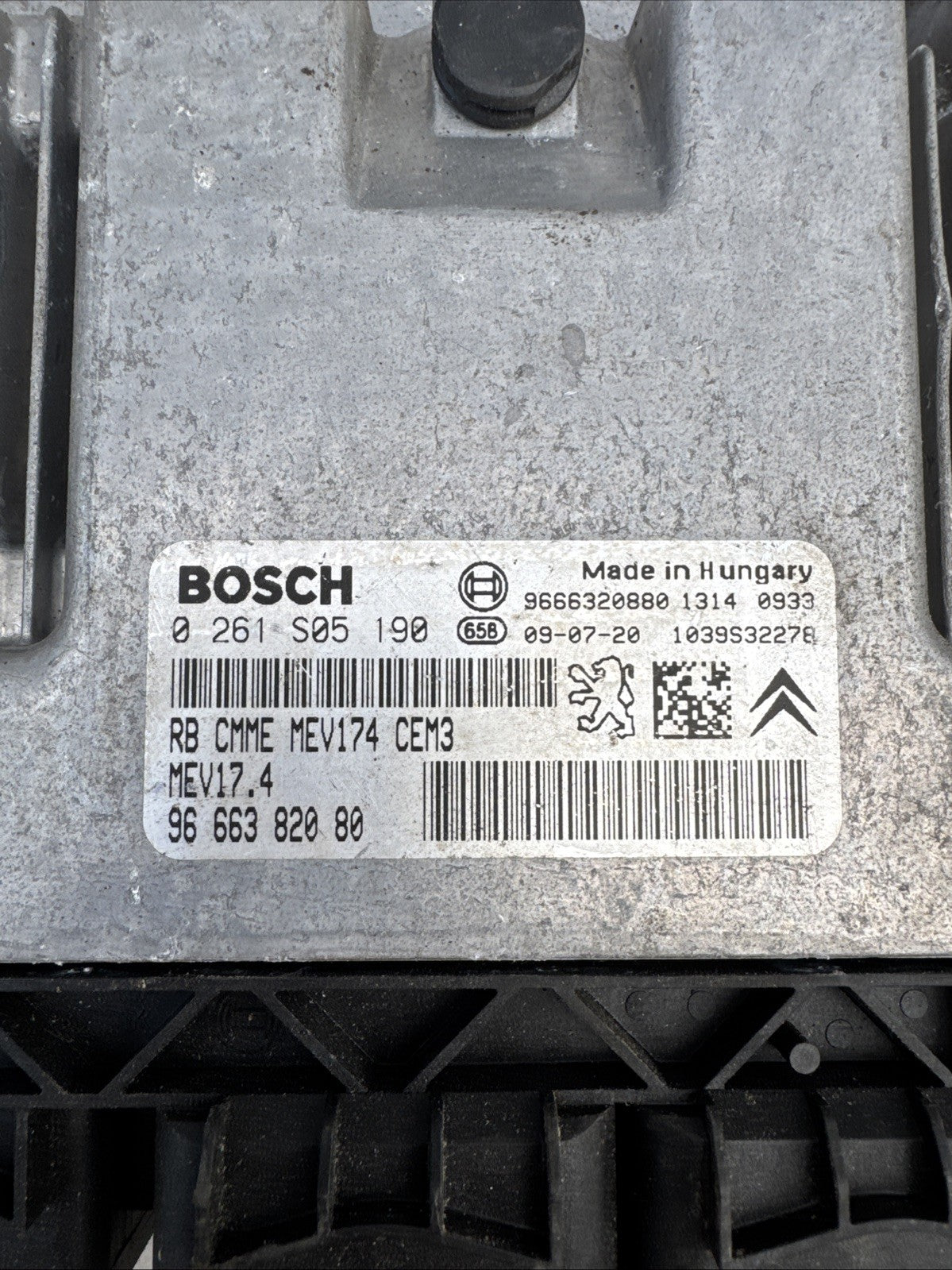 2010 PEUGEOT 207 1.4 SPORT ENGINE ECU TESTED 9666382080 9666320880 0261S05190