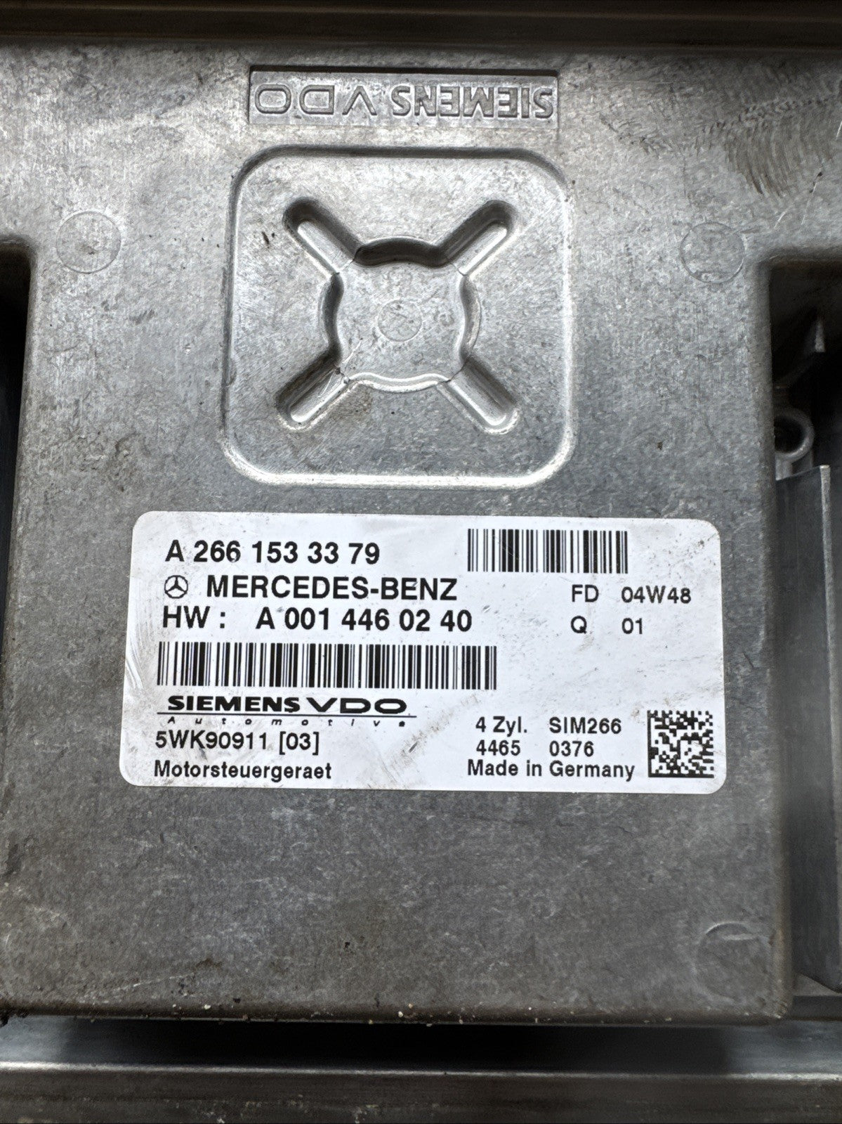 2006 MERCEDES A CLASS A180 ENGINE CONTROL UNIT A2661533379