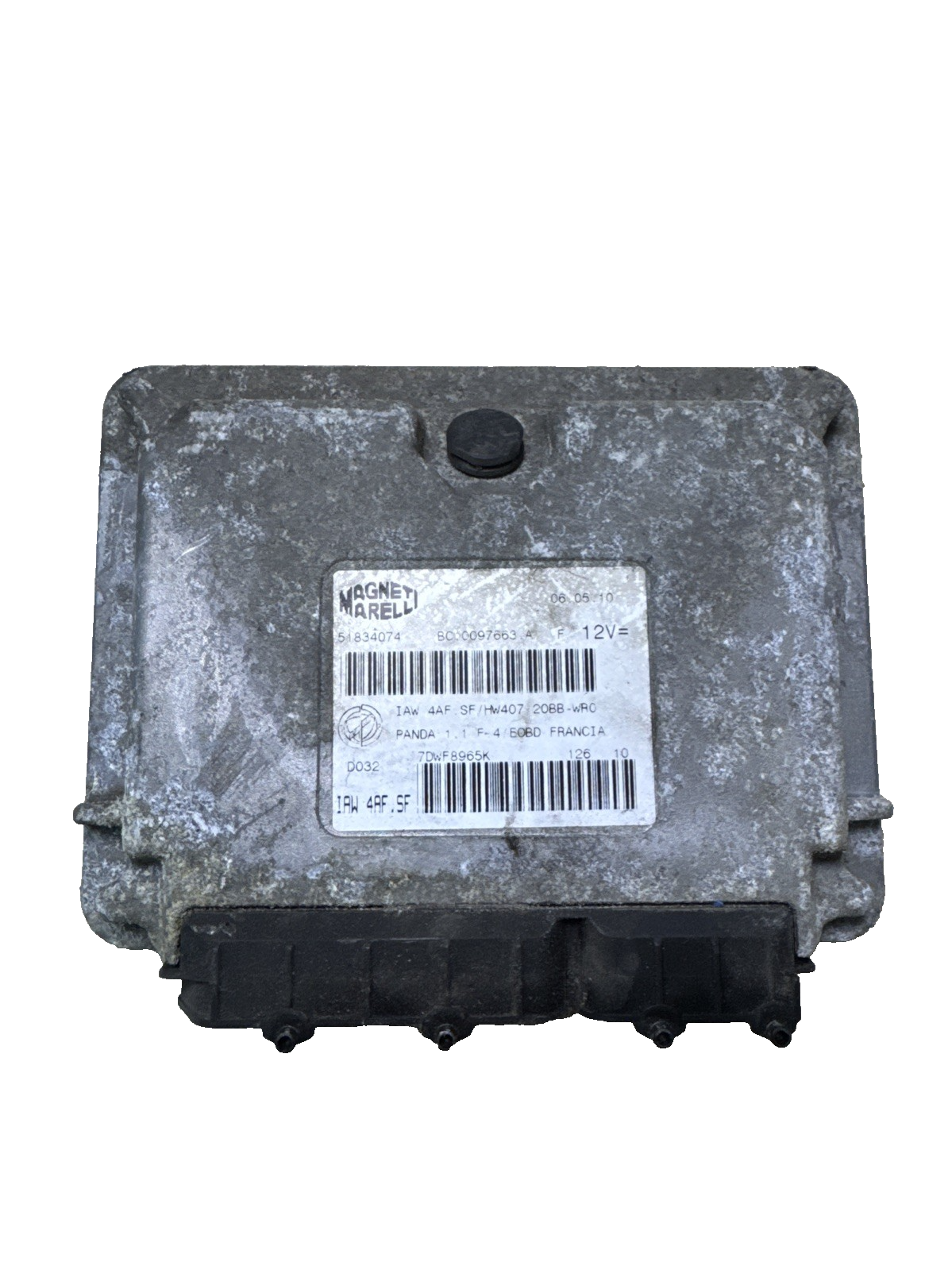 2009 FIAT PANDA ENGINE ECU 1.1 PETROL 187A1.000 51834074