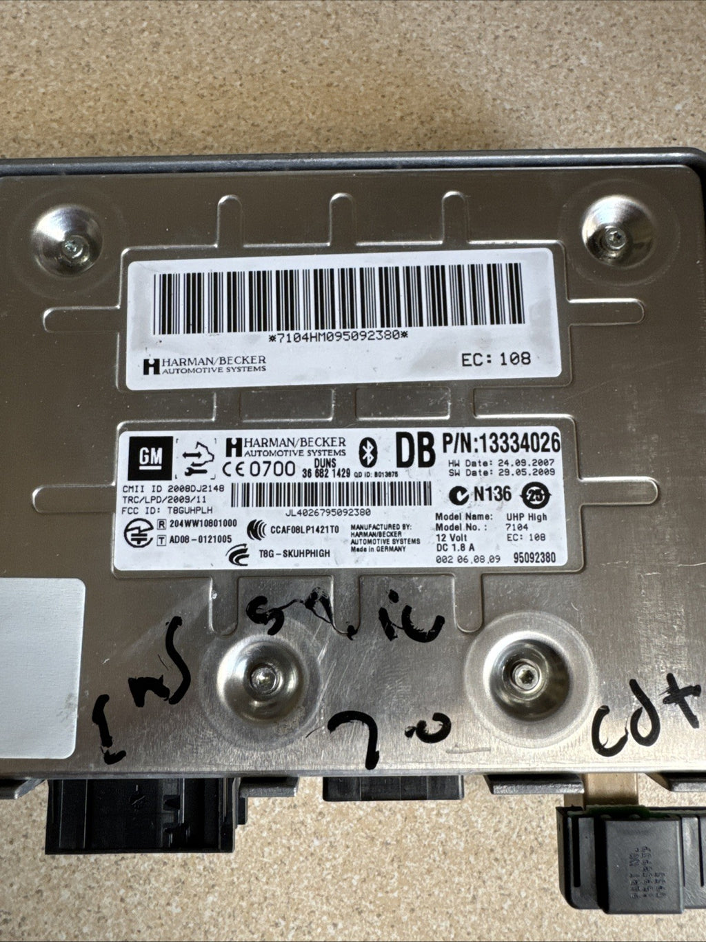 VAUXHALL ASTRA MK6 BLUETOOTH MODULE 13334026 2010-ON