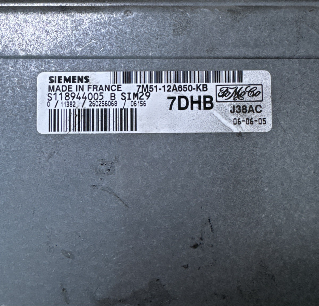 2006 FORD FOCUS 1.6 ENGINE CONTROL UNIT 7M51-12A650-KB
