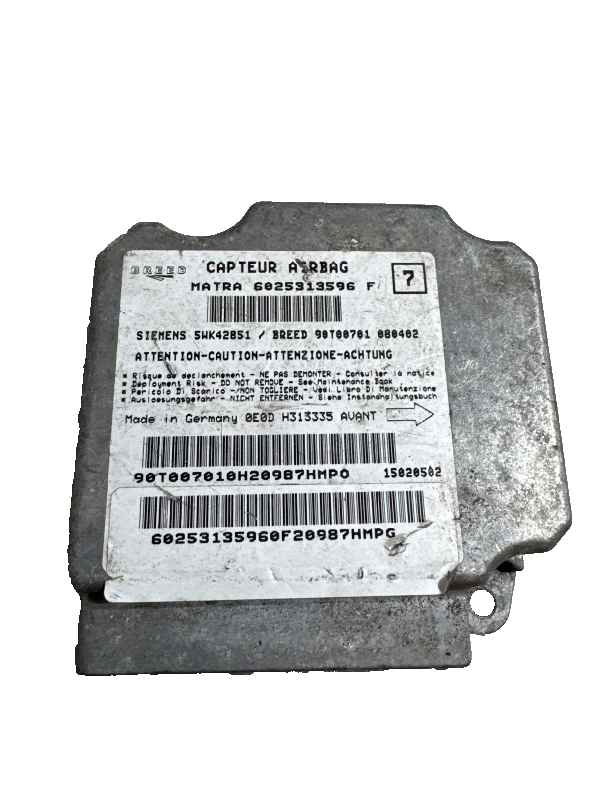 Renault Espace III 3 96-02 ECU Siemens Breed 5WK42851 6025313596F Engine Control