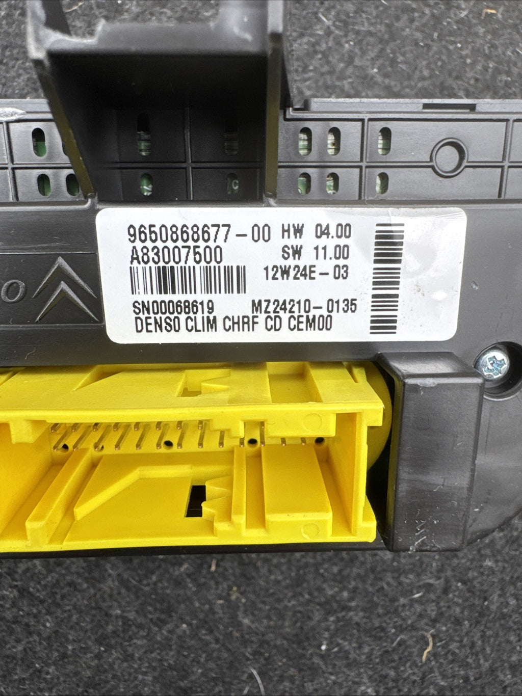 2007 CITROEN C4 PICASSO HEATER CONTROL PANEL  9650868677